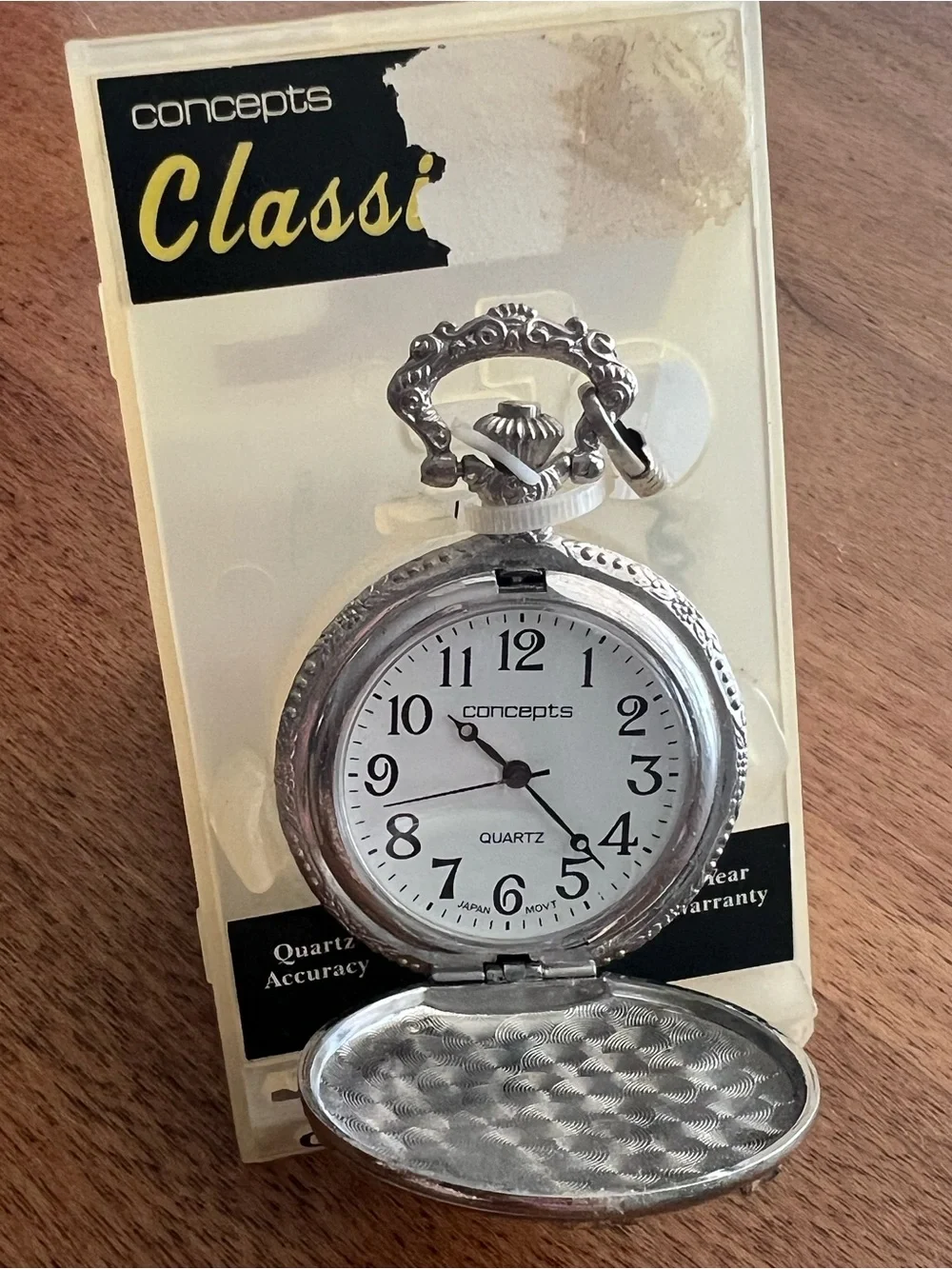 Vintage Silver and Gold Deer Pocket Watch NIB needs battery